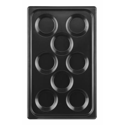 Podnos s nepřilnavým povrchem CONVECTOMAT EGGPLATE, HENDI, GN 1/1, Černá, 530x325x(H)26mm | 808856